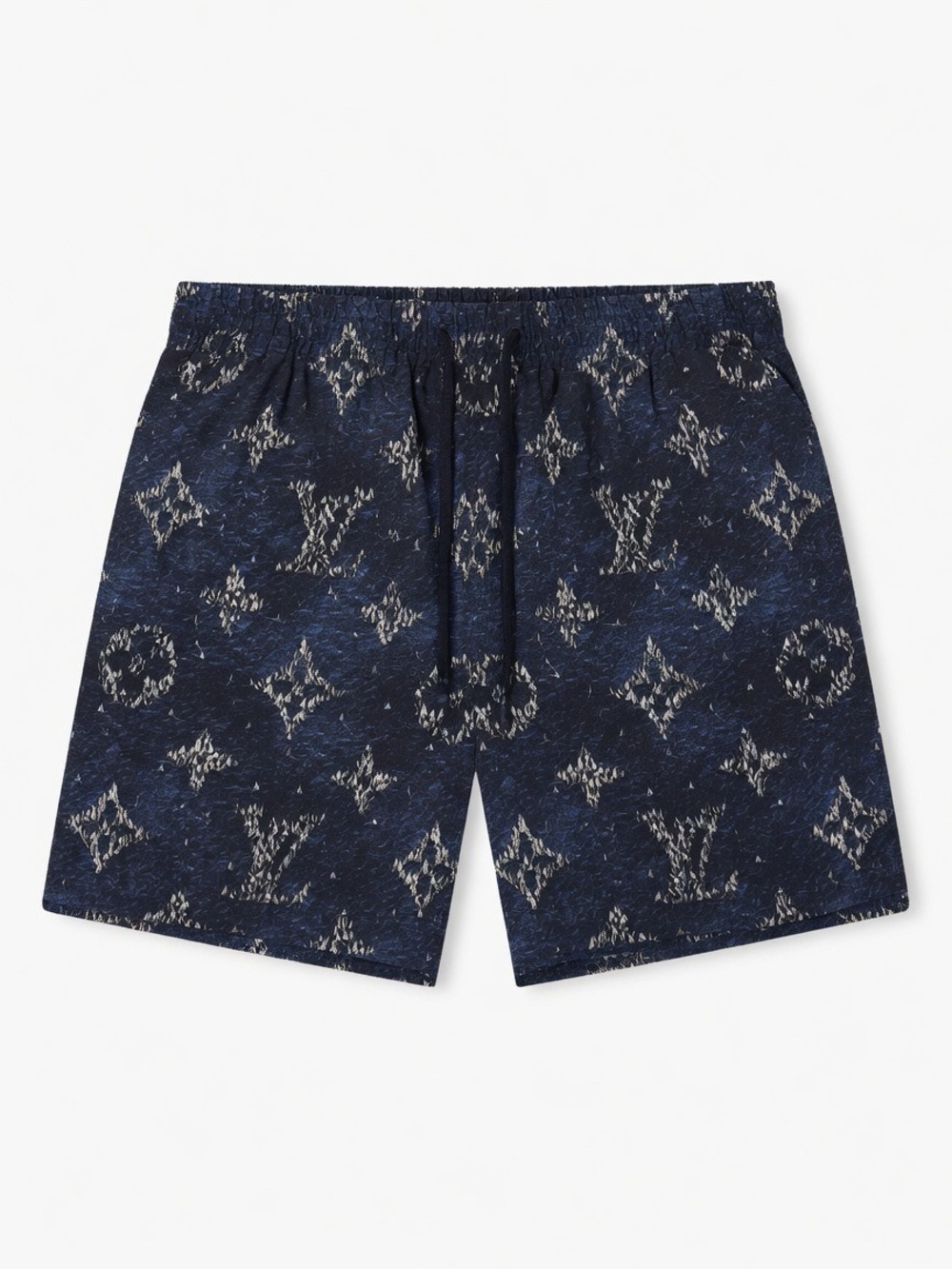 Louis Vuitton Men's Dark Blue Monogram Swim Trunks